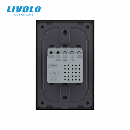 Priza dubla USB si USB tip C cu panou din sticla standard italian Livolo [3]