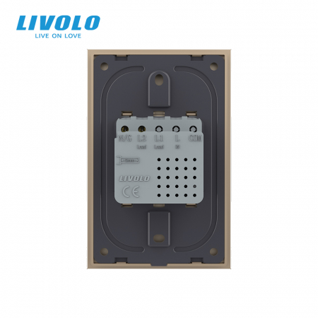 Priza dubla USB si USB tip C cu panou din sticla standard italian Livolo [3]