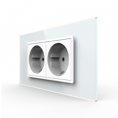 Prize smart Livolo - Priza Schuko dubla ZIGBEE smart-control din aplicatia Livolo , standard italian