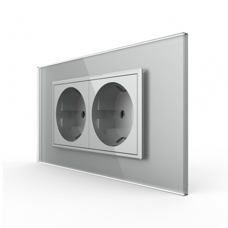 Prize smart Livolo - Priza Schuko dubla ZIGBEE smart-control din aplicatia Livolo , standard italian