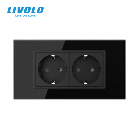 Priza Schuko dubla ZIGBEE smart-control din aplicatia Livolo , standard italian [3]