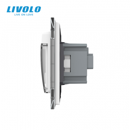 Priza Schuko Livolo cu protectie impotriva apei si panou sticla [2]