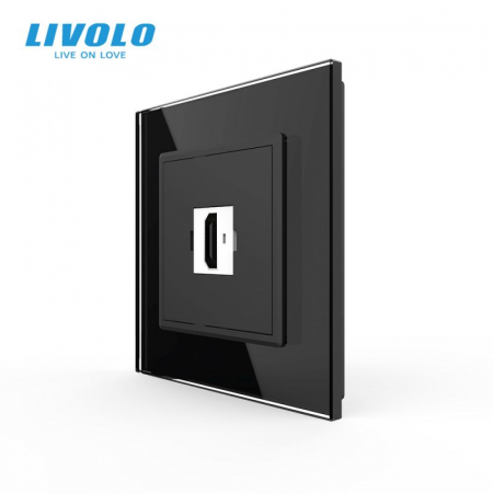 Electrice - Priza simpla mare HDMI cu panou din sticla Livolo