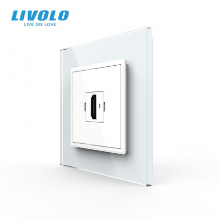 Electrice - Priza simpla mare HDMI cu panou din sticla Livolo