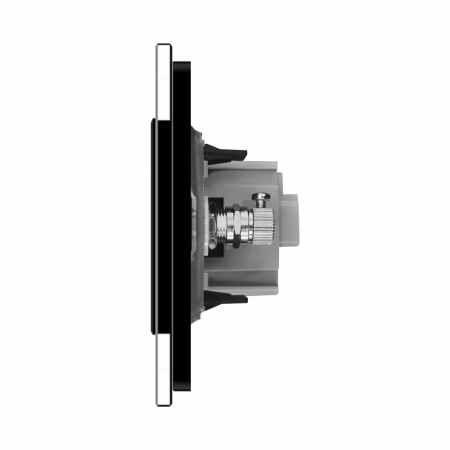 Priza simpla+modul TV, cu rama din sticla 3M-Livolo [3]