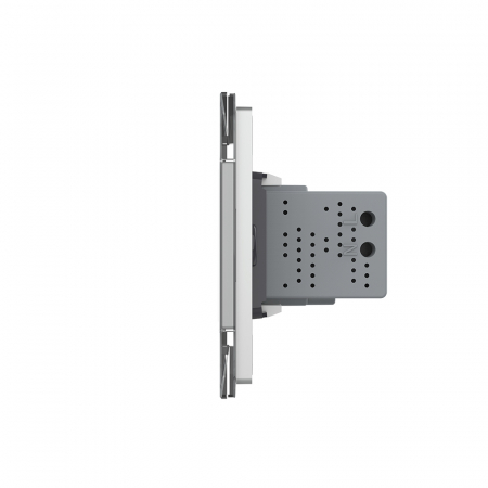 Priza simpla+priza USB cu rama din sticla 3M-Livolo [2]