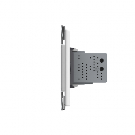 Priza simpla+priza USB cu rama din sticla 3M-Livolo [2]