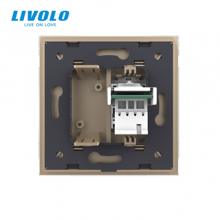 Priză simplă telefon cu panou sticla crystal Livolo [3]