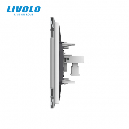 Priză simplă telefon cu panou sticla crystal Livolo [1]