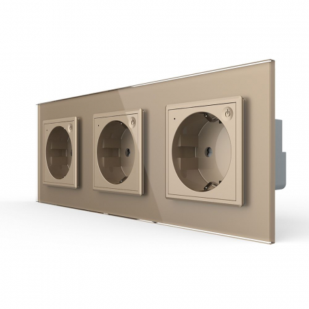 Prize smart Livolo - Priza tripla schuko zigbee cu control din aplicatia mobila Livolo