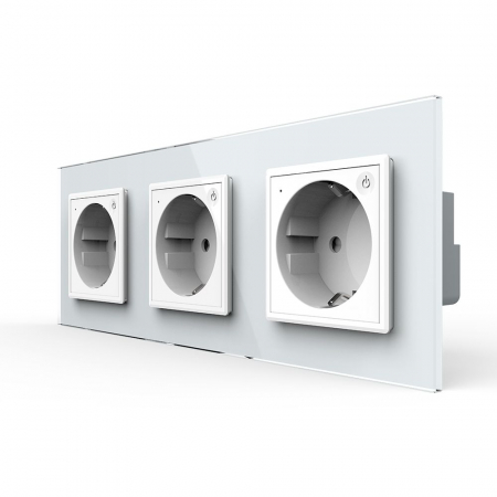 Prize smart Livolo - Priza tripla schuko zigbee cu control din aplicatia mobila Livolo