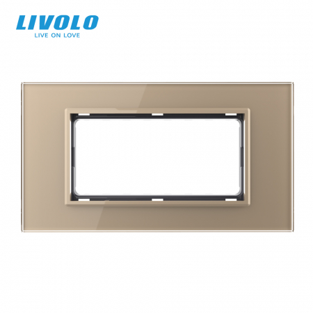 Rama din sticla securizata pentru 3 module Livolo [2]