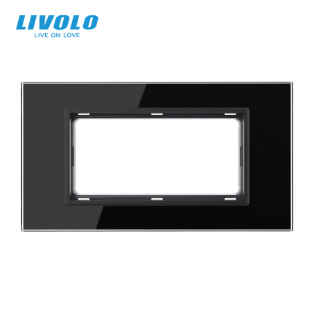 Rama din sticla securizata pentru 3 module Livolo [2]