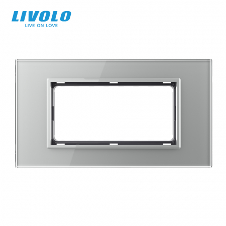 Rama din sticla securizata pentru 3 module Livolo [1]