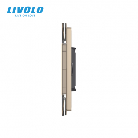 Rama din sticla securizata pentru 3 module Livolo [1]