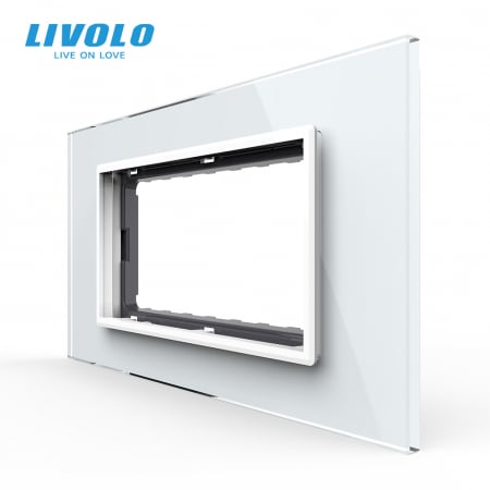 Rama din sticla securizata pentru 3 module Livolo [0]