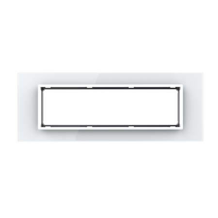 Rama din sticla Crystal 6/7 module si rama metalica Livolo, standard Italian [2]