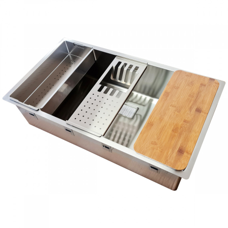 Set accesorii CookingAid MASTER BOX LUX format din Colander + Easy Drainer + Tocator lemn [3]