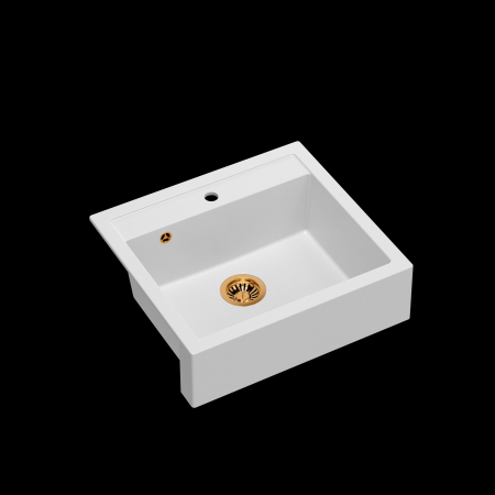 Set bucatarie Apron Style alb cu elemente PVD aurii sau cupru [4]