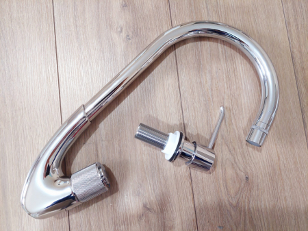 Set chiuvetă inox bucatarie Apell RADIUS + baterie Swan, dozator Yano si gratar rulabil [3]