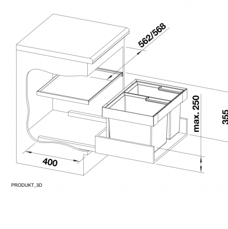 Sistem de sortare deseuri menajere BLANCO FLEXON II 60/2 [4]
