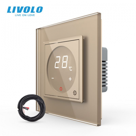 Accesorii - Termostat tactil cu fir pentru incalzire in pardoseala, afisaj electronic-Livolo