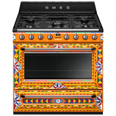 Electrocasnice Mari - Unitate de gatit/aragaz Smeg & Dolce&Gabbana, 90 cm, 5 arazatoare