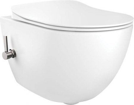Obiecte sanitare - Vas de WC suspendat cu funcție de bideu + baterie si capac WC,Deante, colectia Peonia