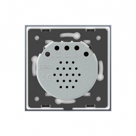Intrerupator tactil simplu Livolo, cu functie reset/buton revenire, Argintiu [1]