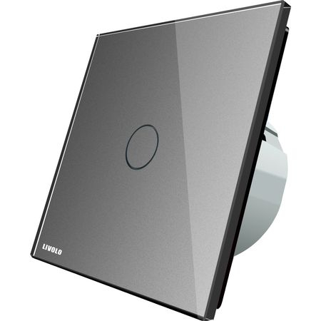 Intrerupatoare tactile Livolo - Intrerupator tactil simplu Livolo, wireless, Argintiu