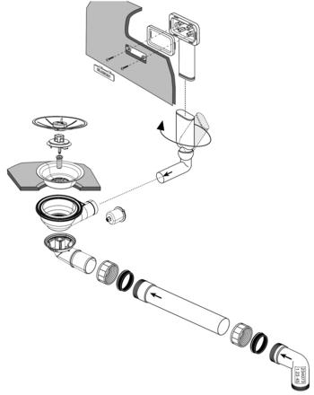 Sistem de scurgere In Fino fara pup-up control 3.5 Blanco 234073