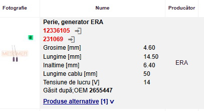 SET CARBUNE ALTERNATOR ERA-MESSMER [2]