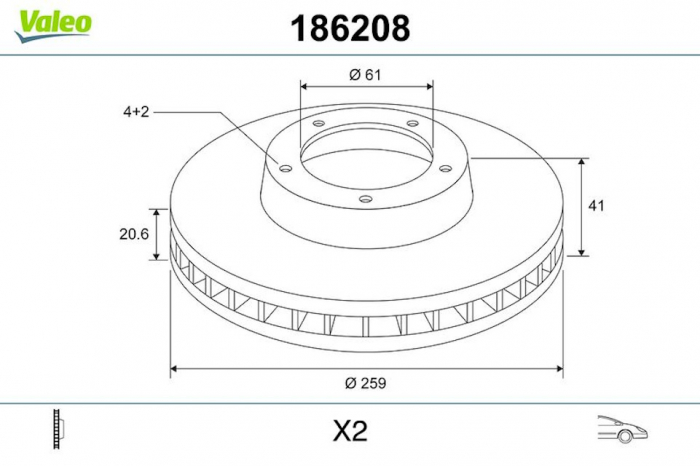 DISC FRANA FATA DACIA LOGAN VALEO [3]