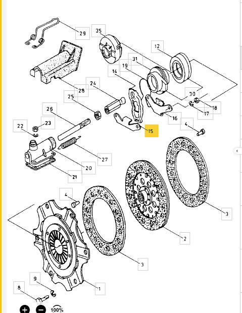 PIESA PLACA PRESIUNE SKODA S100 105 120 110159730 [2]