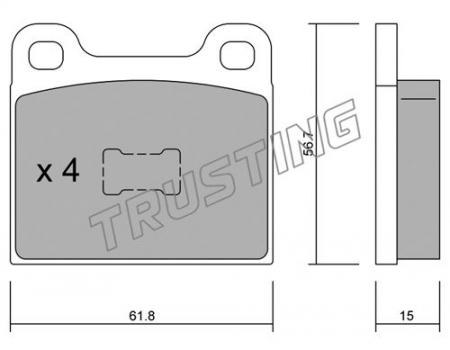 Franare - SET PLACUTE FATA AUDI 50-80-VOLKSWAGEN GOLF I