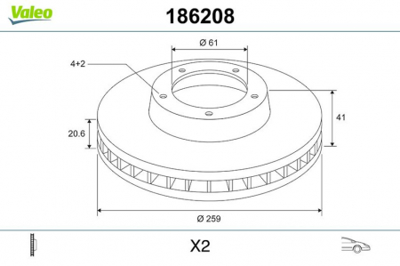 DISC FRANA FATA DACIA LOGAN VALEO [2]