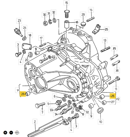 Favorit - 002311111C - Bucsa cutie viteze Skoda Favorit-Felicia-Octavia 14*16*10