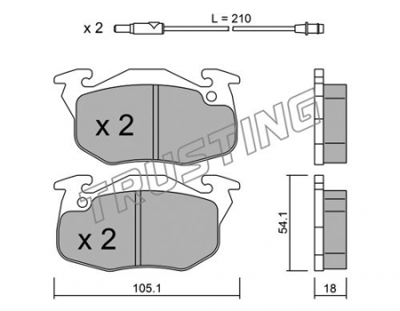 Franare - SET PLACUTE FRANA FATA PEUGEOT 205-305-309-RENAULT CLIO