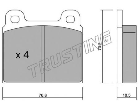 Franare - SET PLACUTE FRANA FATA VW TRANSPORTER T3