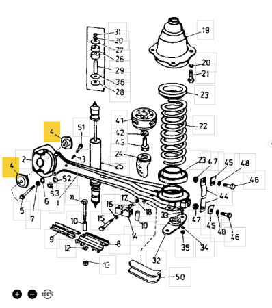 BUCSA PRINDERE TAMPON PUNTE SPATE SKODA S100-105-120-130 [1]