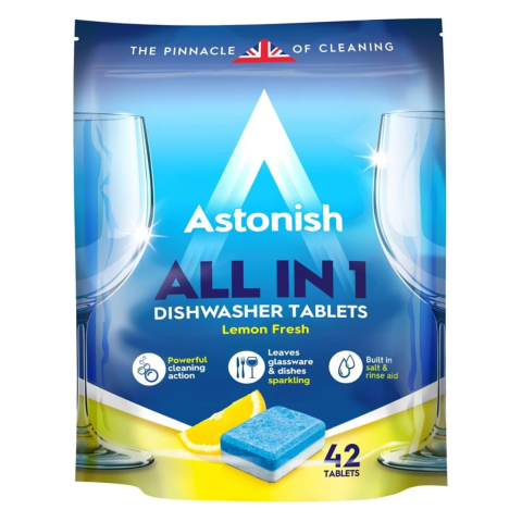 Casa, Gradina & Bricolaj - Detergent pentru masina de spalat vase Astonish All in 1, 42 capsule, 756 g