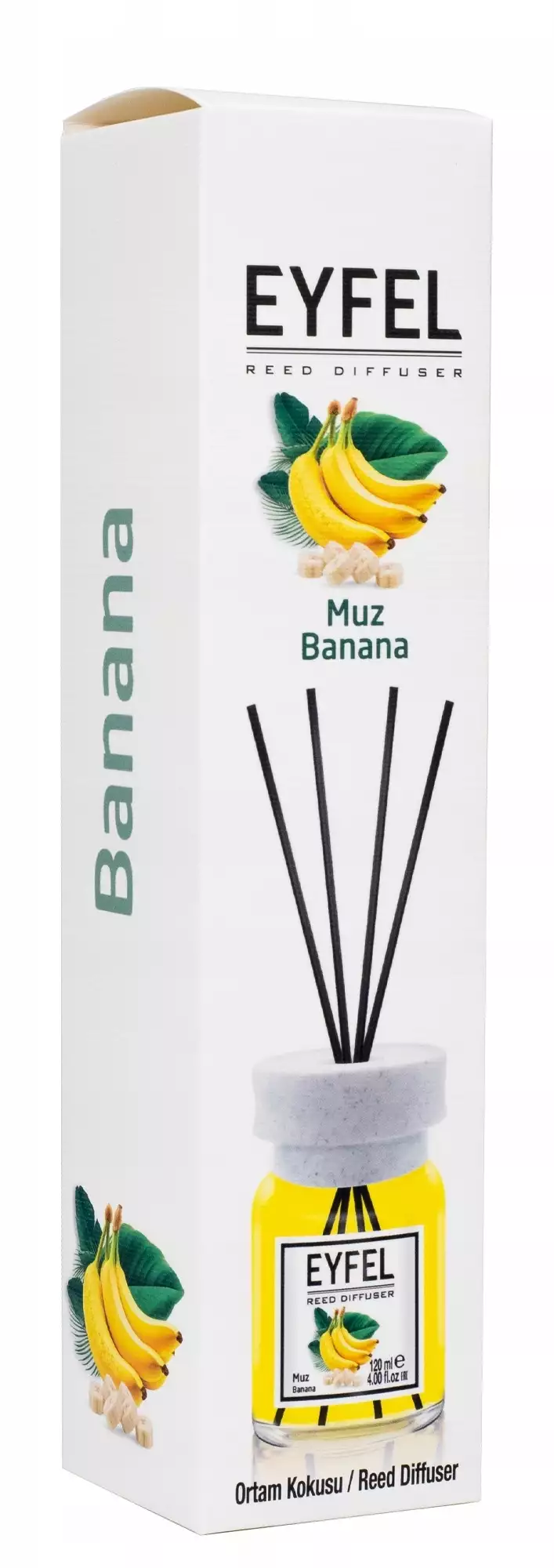 Casa, Gradina & Bricolaj - Odorizant Eyfel de camera cu betisoare Banana, 120ml