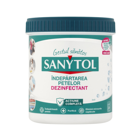 Casa, Gradina & Bricolaj - Dezinfectant pudra pentru indepartarea petelor Sanytol, haine colorate, 450g