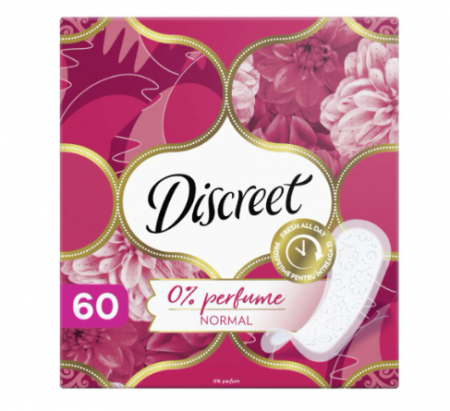 Tampoane si absorbante - Absorbante zilnice Discreet Normal fara parfum, 60 buc