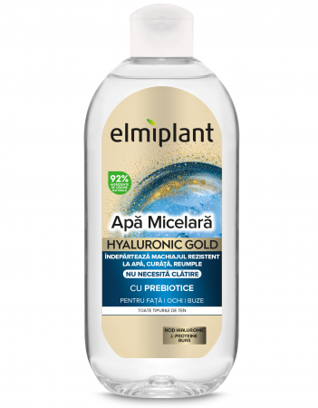 Ingrijire Personala & Cosmetice - Apa micelara Elmiplant Hyaluronic Gold, 400 ml