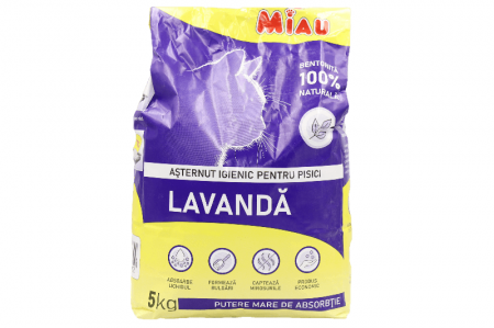 Asternuturi si substraturi - Asternut igienic lavanda, Miau Miau, 5kg