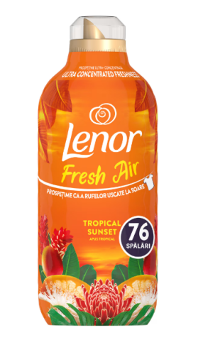 Casa, Gradina & Bricolaj - Balsam de rufe Lenor Fresh Air Effect Tropical Sunset, 1064 ml, 76 spalari