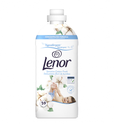 Casa, Gradina & Bricolaj - Balsam de rufe Lenor Sensitive Cotton Fresh, 59 spalari