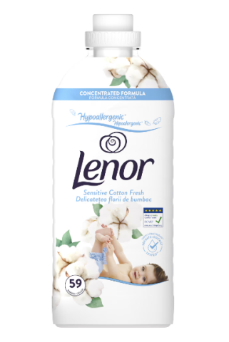 Casa, Gradina & Bricolaj - Balsam de rufe Lenor Sensitive Cotton Fresh, 59 spalari