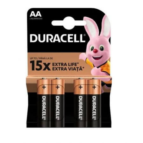 Casa, Gradina & Bricolaj - Baterii AA 15X Extra Life, 4 bucati, Duracell